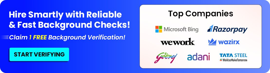 Background Verification banner 